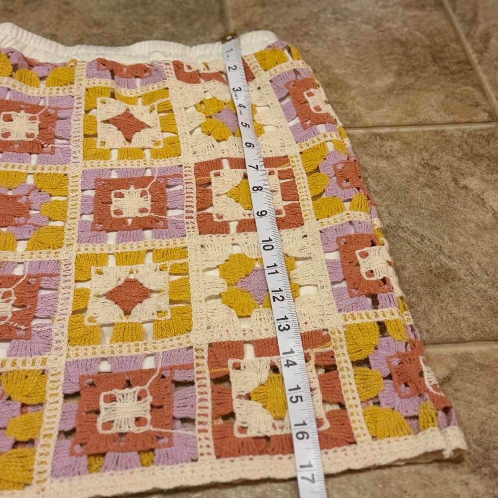 Hayden Girls Crochet Granny Square Skirt Multicolor Boho Festival GY5946VM L - Picture 8 of 13